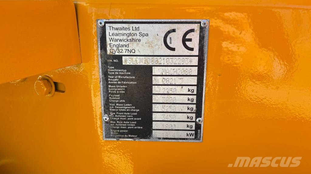 Thwaites 3 TONNE - 2021 YEAR - 2340 HOURS - LIGHTS Damperi za gradilište