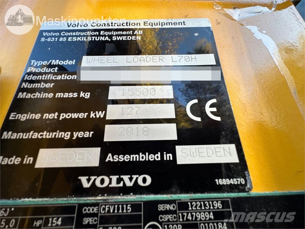 Volvo L70H Rataslaadurid