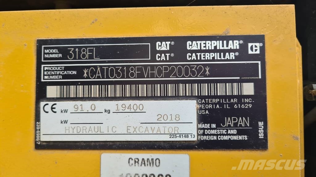CAT 318 FL 履带挖掘机