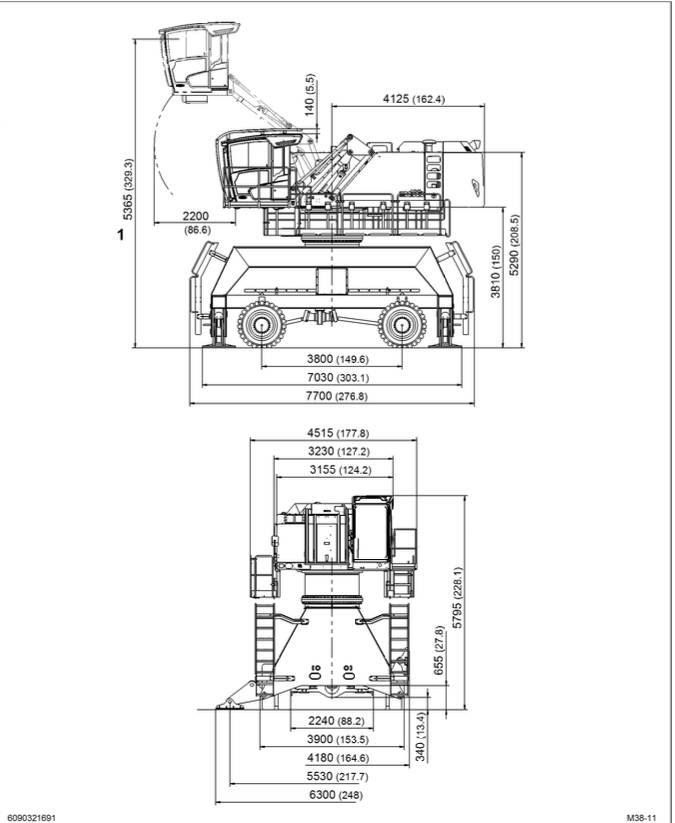Terex Fuchs MHL 380 F XL Hafengutabfertiger