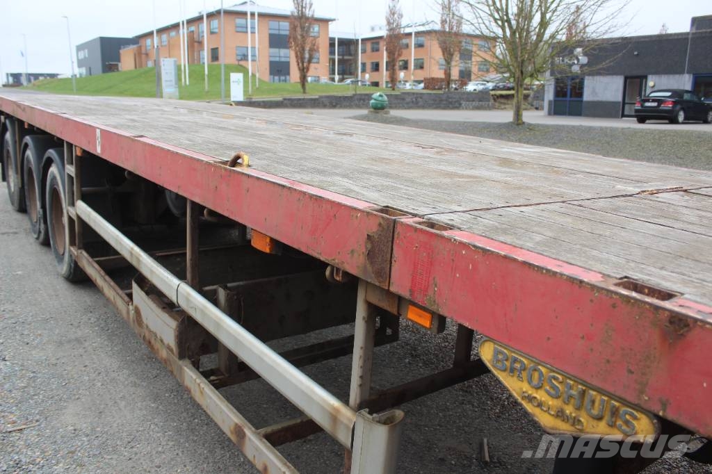 Broshuis 3 akslet sværlast trailer med udtræk Semirremolques de plataformas planas/laterales abatibles