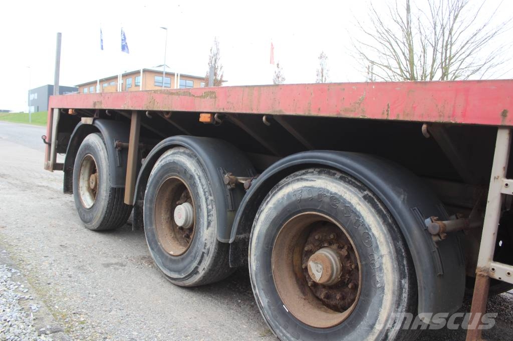 Broshuis 3 akslet sværlast trailer med udtræk Semirremolques de plataformas planas/laterales abatibles