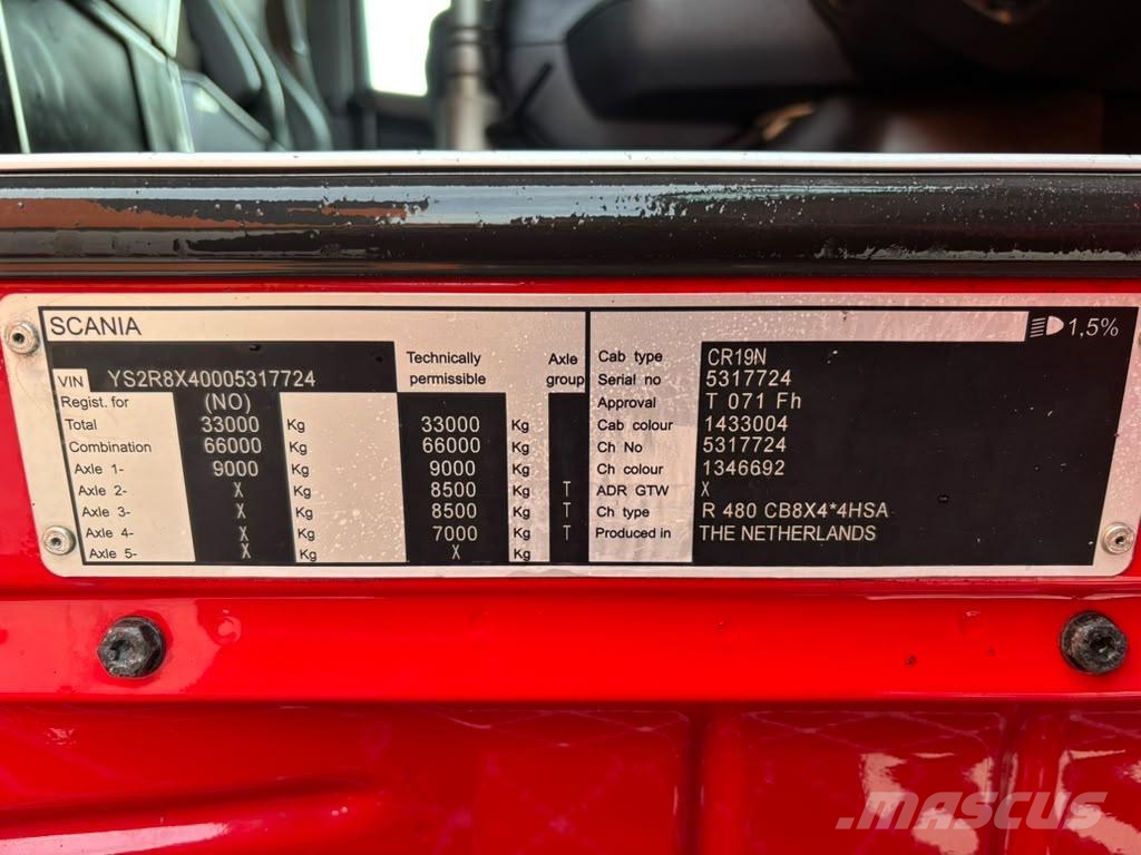 Scania R 480 8x4*4 RETARDER Kamioni cisterne