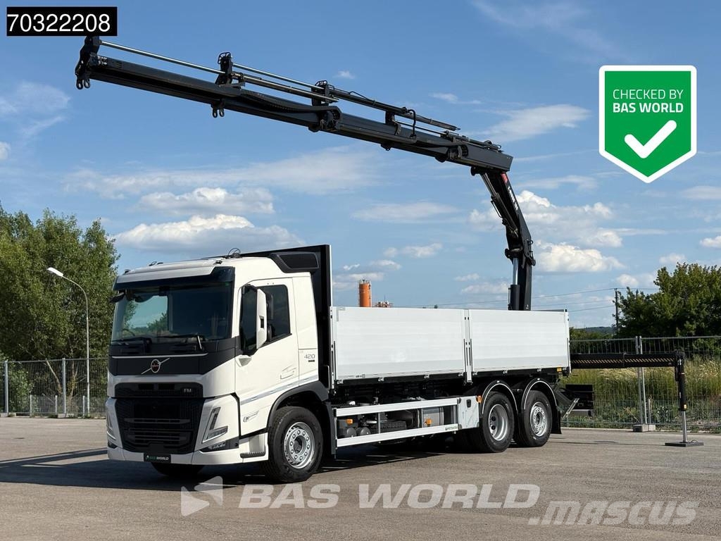 Volvo FM 420 6X2 NEW! Hiab X-Hidduo 188 Kran Remote cont Plošinové nákladné automobily/nákladné automobily so sklápacími bočnicami