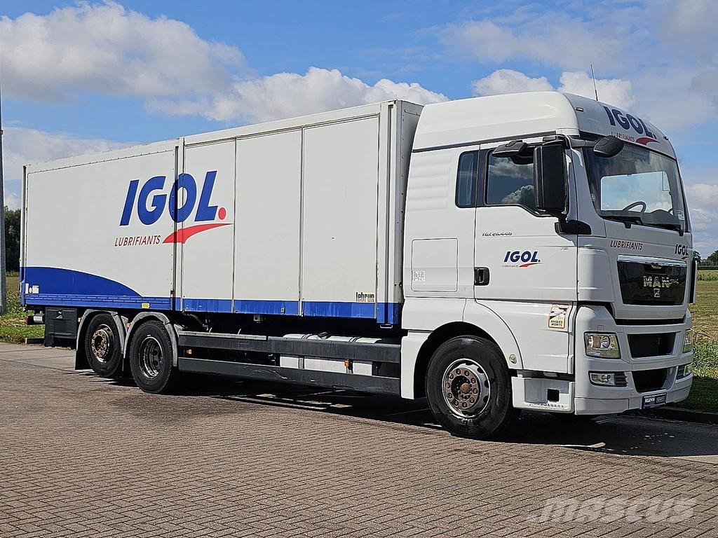 MAN 26.440 TGX 6X2 TAILLIFT شاحنات ذات هيكل صندوقي