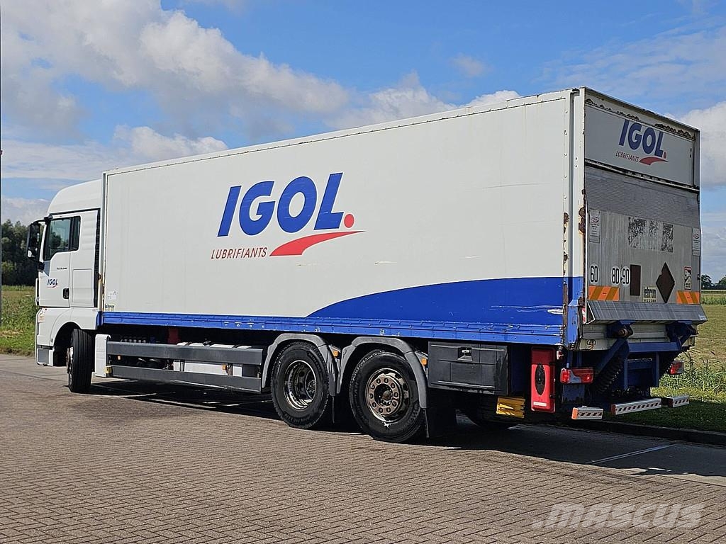 MAN 26.440 TGX 6X2 TAILLIFT شاحنات ذات هيكل صندوقي