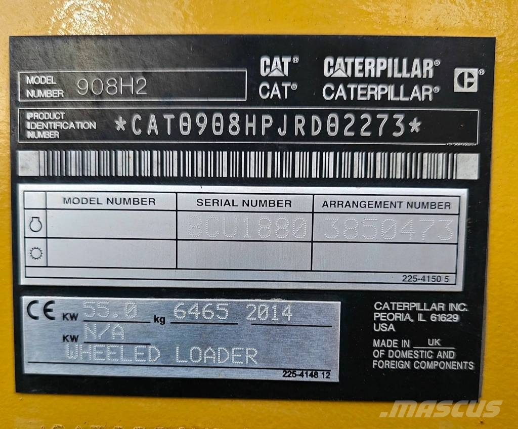 CAT 908 H 2 Iekrāvēji uz riteņiem