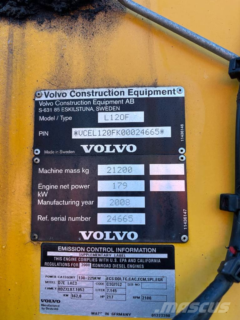 Volvo L 120 F Utovarivači na točkove