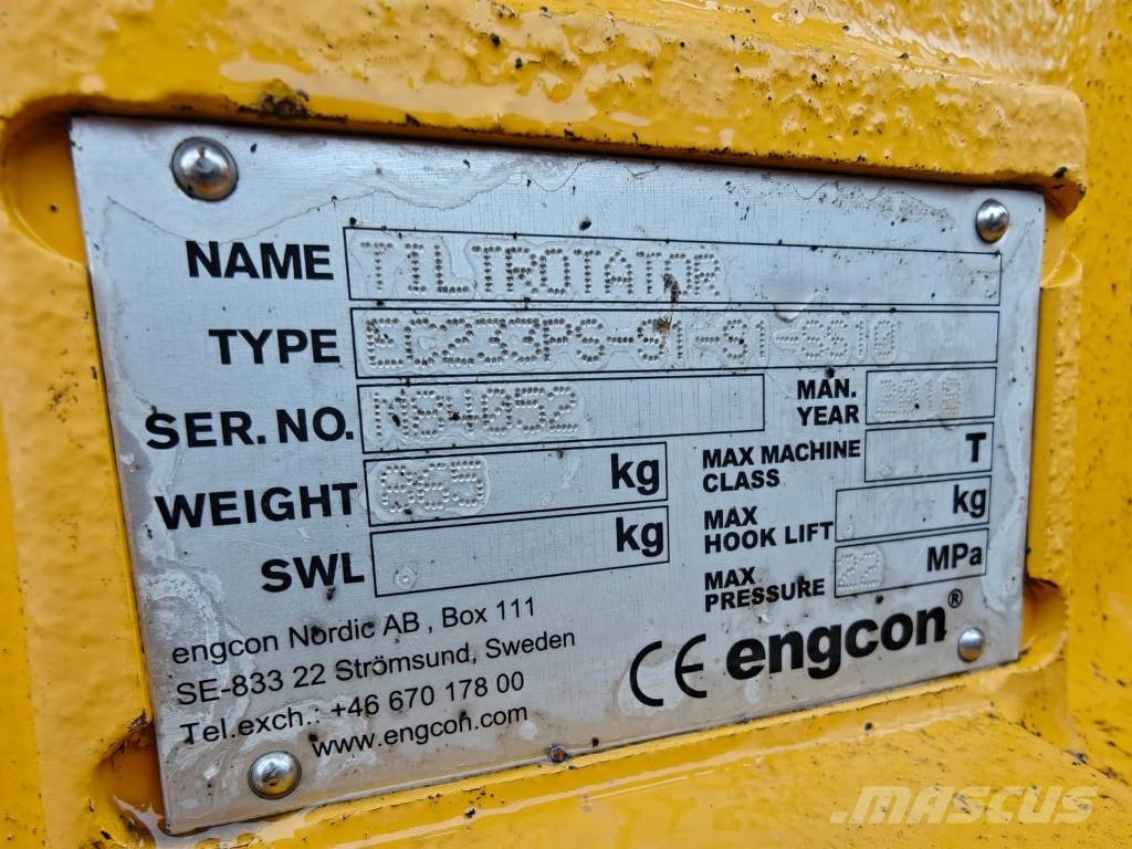 Engcon EC233 NTP10/NTP10 Kauhanpyörittäjät
