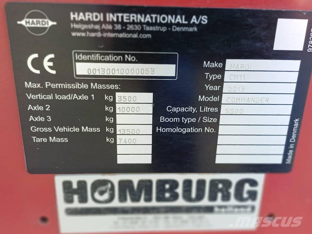 Hardi Commander 5500i Ρυμουλκούμενα ψεκαστικά