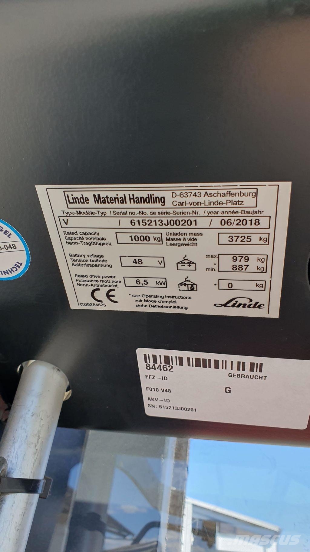 Linde V48 Plukketruck, høj