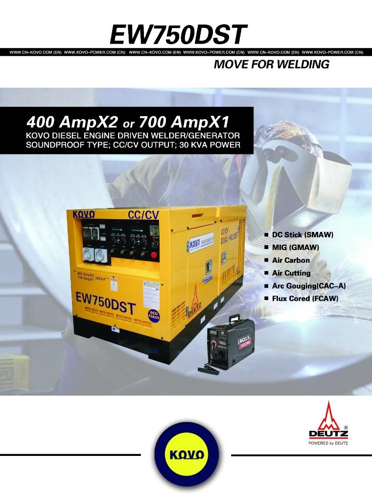 Deutz welder generator EW750DST Keevitusagregaadid