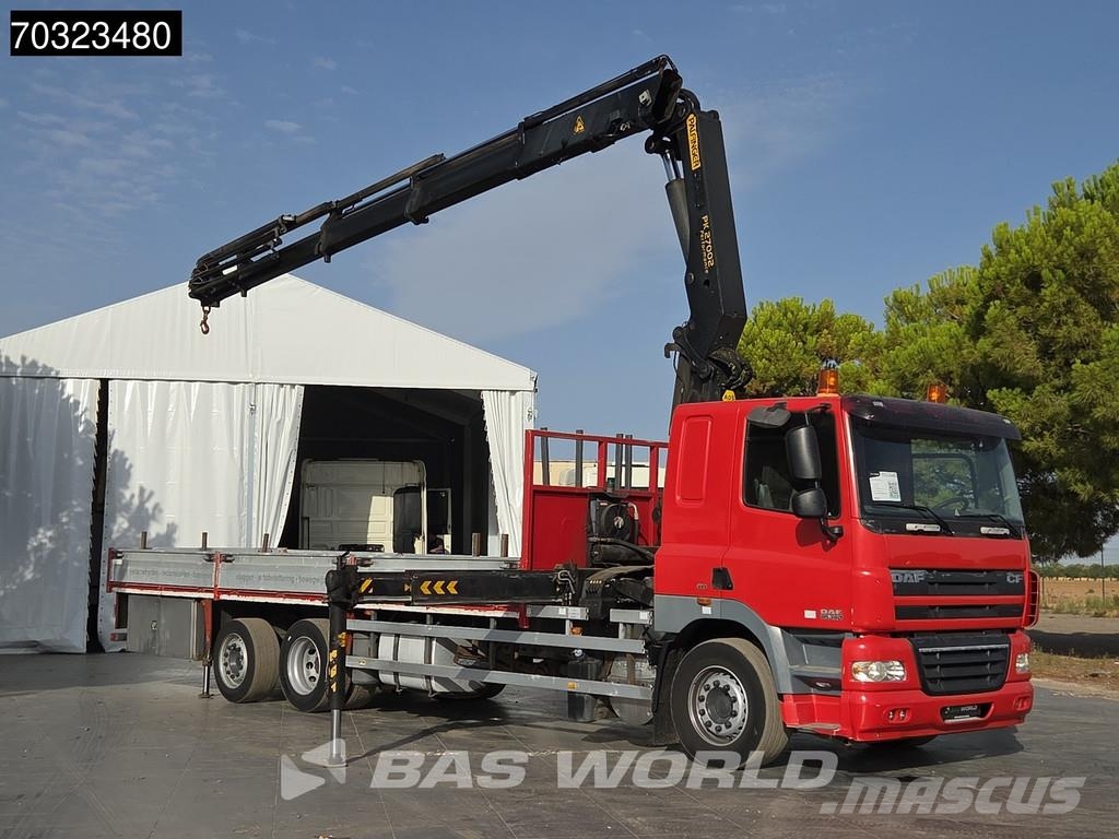 DAF CF85.360 6X2 Palfinger PK27002 con 8 extensiones, Flatbed / Dropside trucks