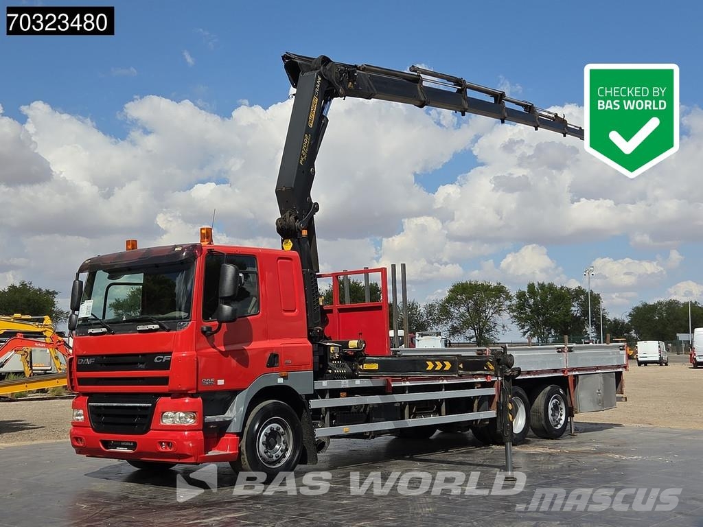 DAF CF85.360 6X2 Palfinger PK27002 con 8 extensiones, Platformos/ Pakrovimas iš šono
