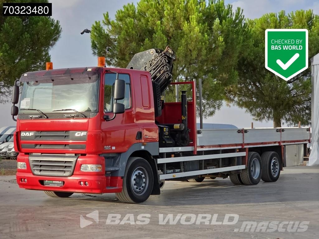 DAF CF85.360 6X2 Palfinger PK27002 con 8 extensiones, Camiones de cama baja