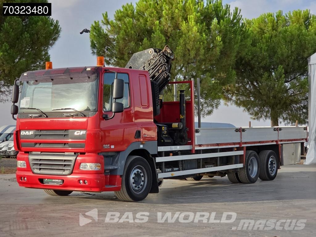 DAF CF85.360 6X2 Palfinger PK27002 con 8 extensiones, Platte bakwagens
