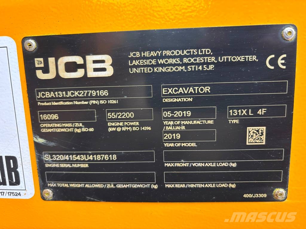 JCB 131 XLC حفارات زحافة