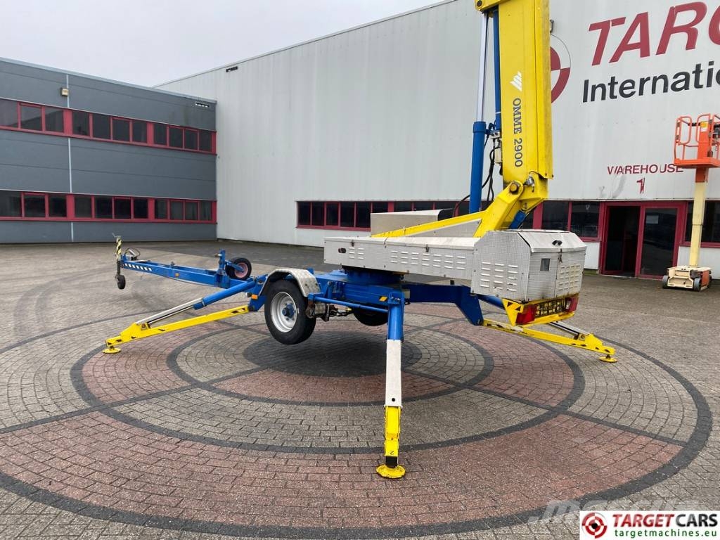 Omme 2900EBZ Tow Telescopic Boom Work Lift 2900cm المنصات الهوائية المثبتة على مقطورة