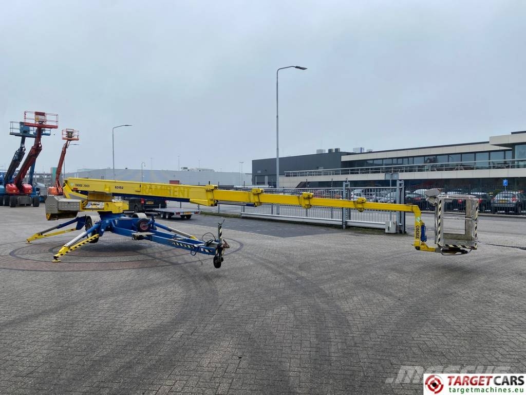 Omme 2900EBZ Tow Telescopic Boom Work Lift 2900cm المنصات الهوائية المثبتة على مقطورة