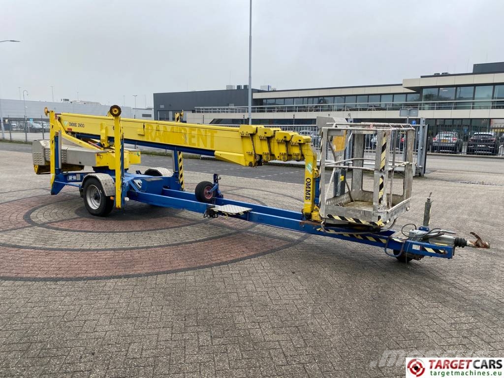 Omme 2900EBZ Tow Telescopic Boom Work Lift 2900cm المنصات الهوائية المثبتة على مقطورة
