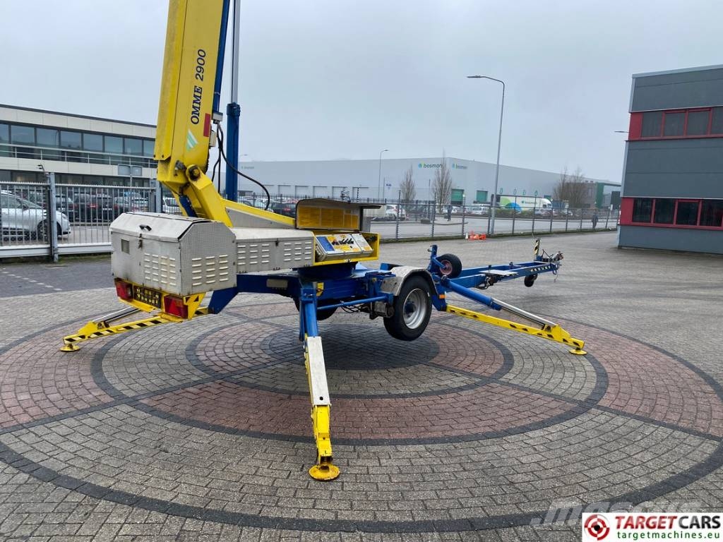 Omme 2900EBZ Tow Telescopic Boom Work Lift 2900cm المنصات الهوائية المثبتة على مقطورة