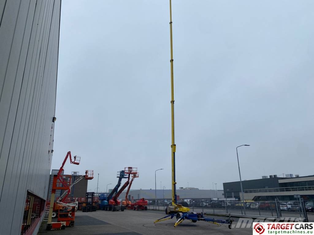 Omme 2900EBZ Tow Telescopic Boom Work Lift 2900cm المنصات الهوائية المثبتة على مقطورة