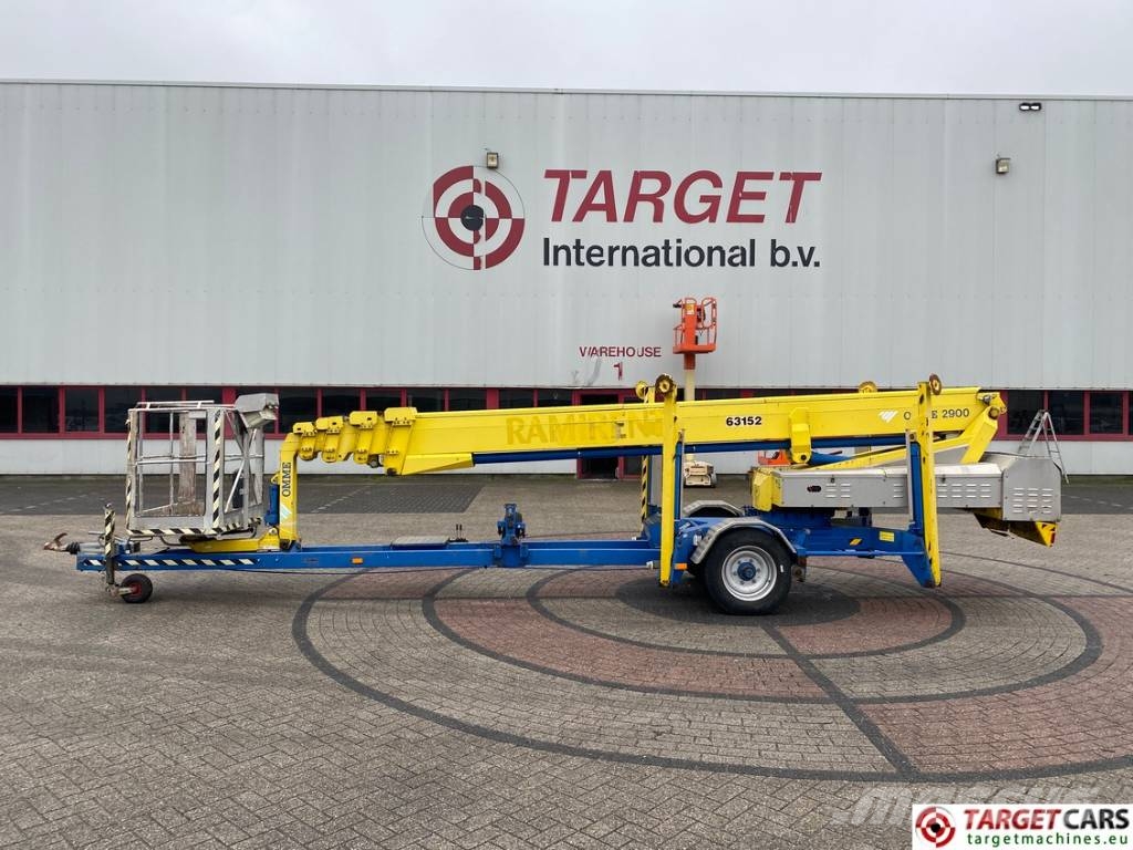 Omme 2900EBZ Tow Telescopic Boom Work Lift 2900cm المنصات الهوائية المثبتة على مقطورة