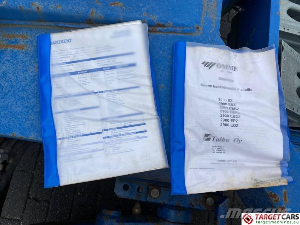Omme 2900EBZ Tow Telescopic Boom Work Lift 2900cm المنصات الهوائية المثبتة على مقطورة
