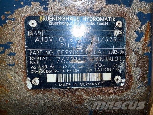 Rexroth A 10V 0 60 USED HYDRAULIC PUMP Hidrolik