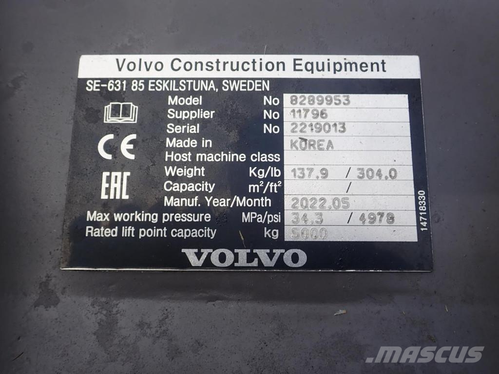 Volvo Hydraulischer Schnellwechsler S6 für EC160/ EW160 Muut koneet