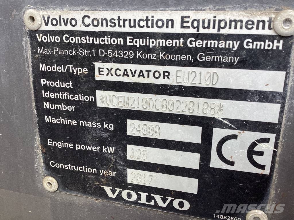 Volvo EW 210 D Stroje pre manipuláciu s odpadom