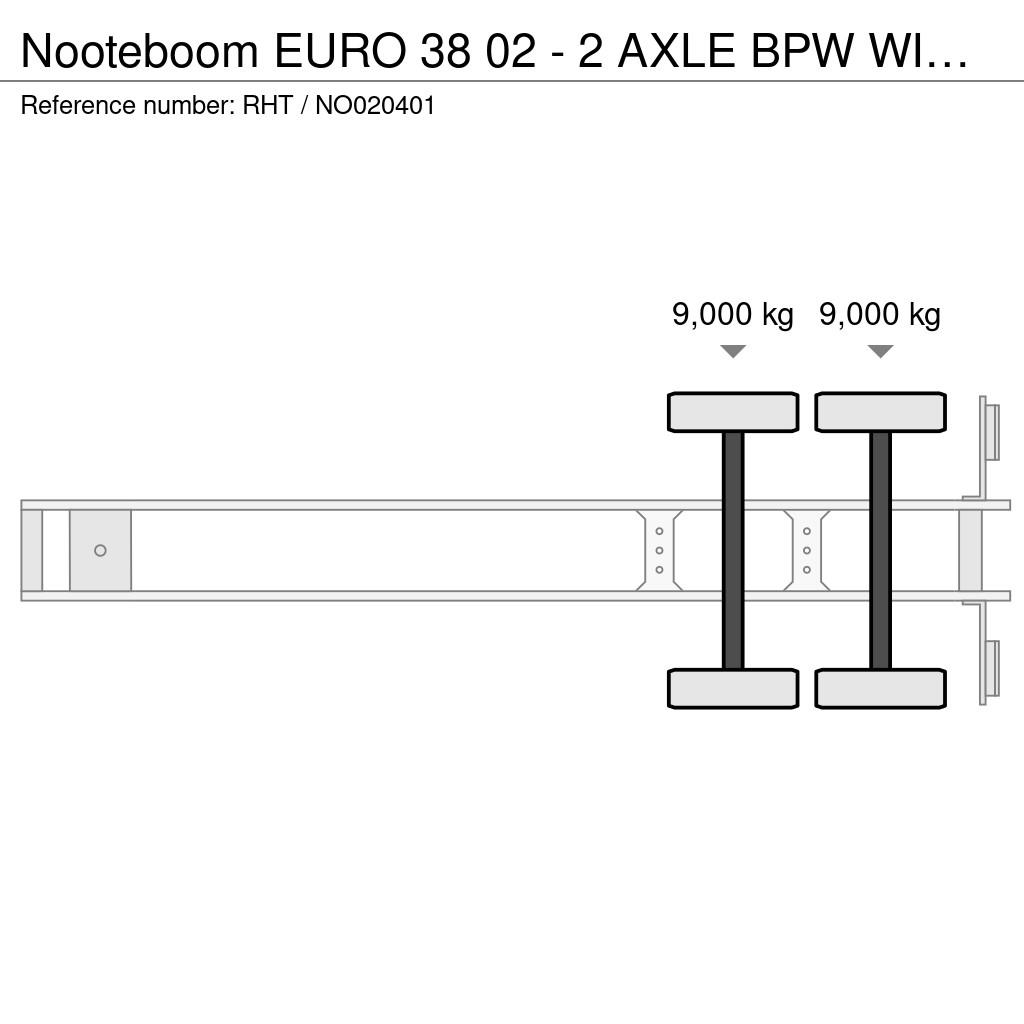 Nooteboom EURO 38 02 - 2 AXLE BPW WITH RAMPS Tieflader-Auflieger