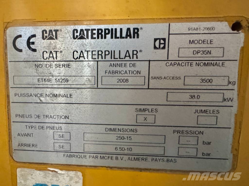 CAT DP 35 N Wózki Diesla