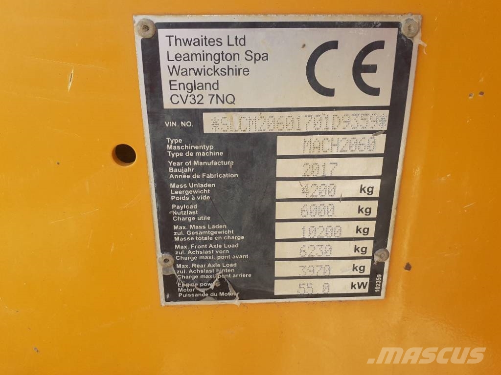 Thwaites Mach 2060 Wozidła kolebkowe