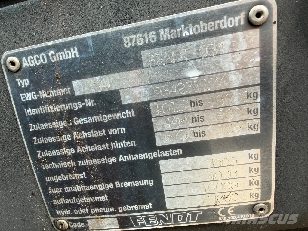 Fendt 936 Vario Трактора