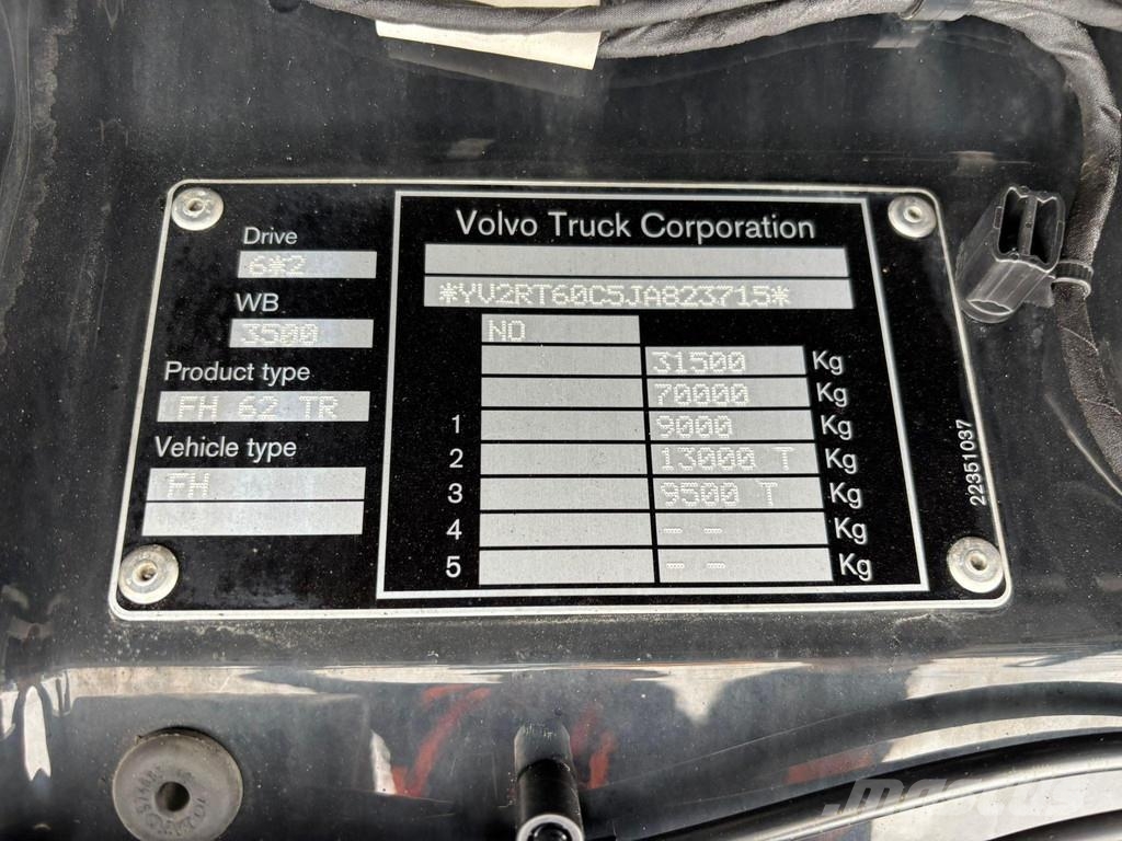 Volvo FH 540 6x2 RETARDER / BOX L=5088 mm شاحنات قلابة