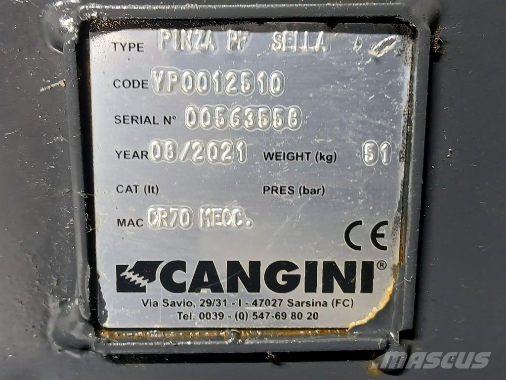 Yanmar VIO80-Cangini PINZA PF SELLA-Adapter plate Conectores rápidos