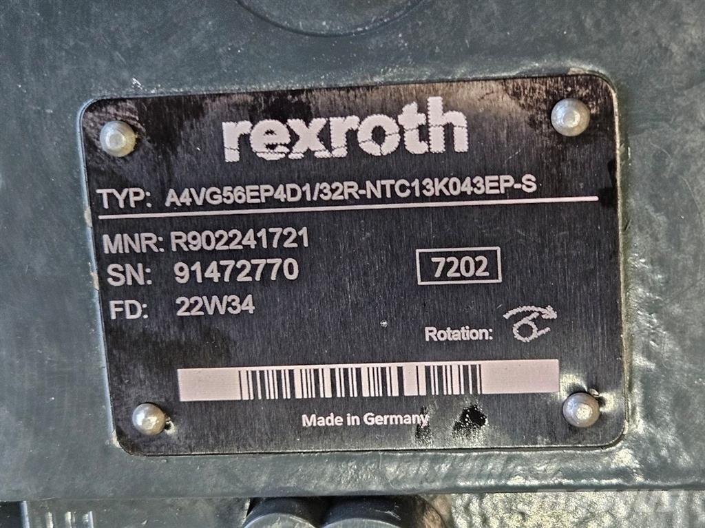 Rexroth A4VG56EP-R902241721-Drive pump/Fahrpumpe/Rijpomp Υδραυλικά