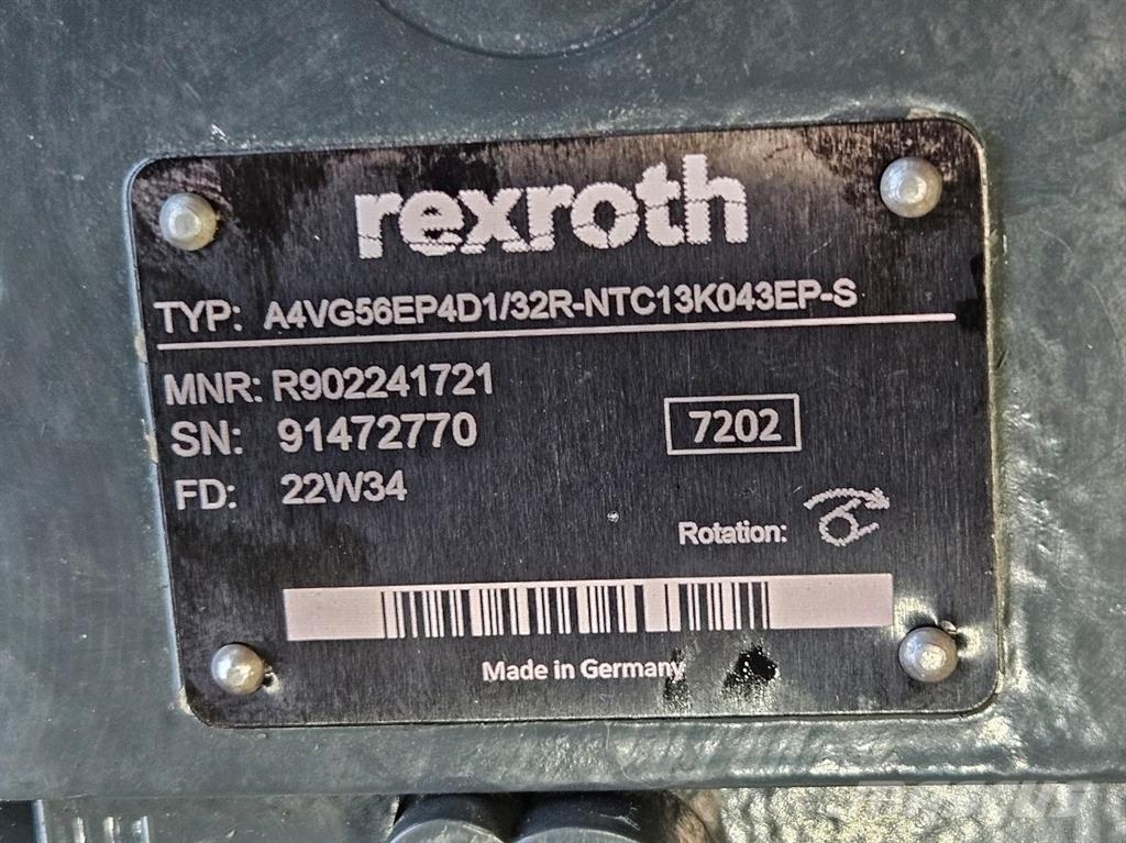 Rexroth A4VG56EP-R902241721-Drive pump/Fahrpumpe/Rijpomp Hydrauliikka