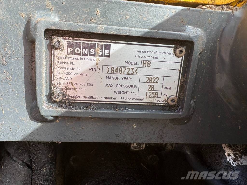 Ponsse H 8 Harvester heads