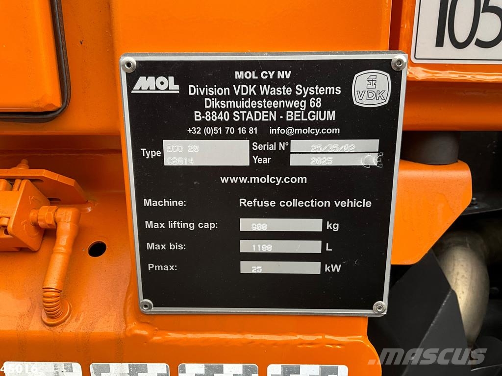 Volvo FL 250 VDK 9m³ met AE weegsysteem Renovationslastbiler
