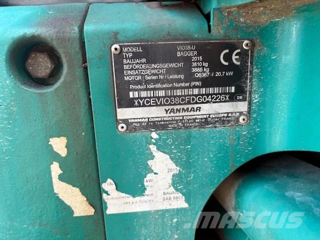 Yanmar VIO 38 U Mini Escavadoras <7t