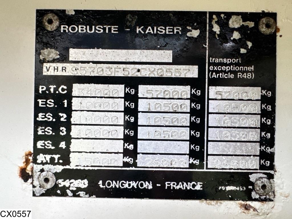 Kaiser Lowbed 57.000 KG نصف مقطورة مسطحة منخفضة