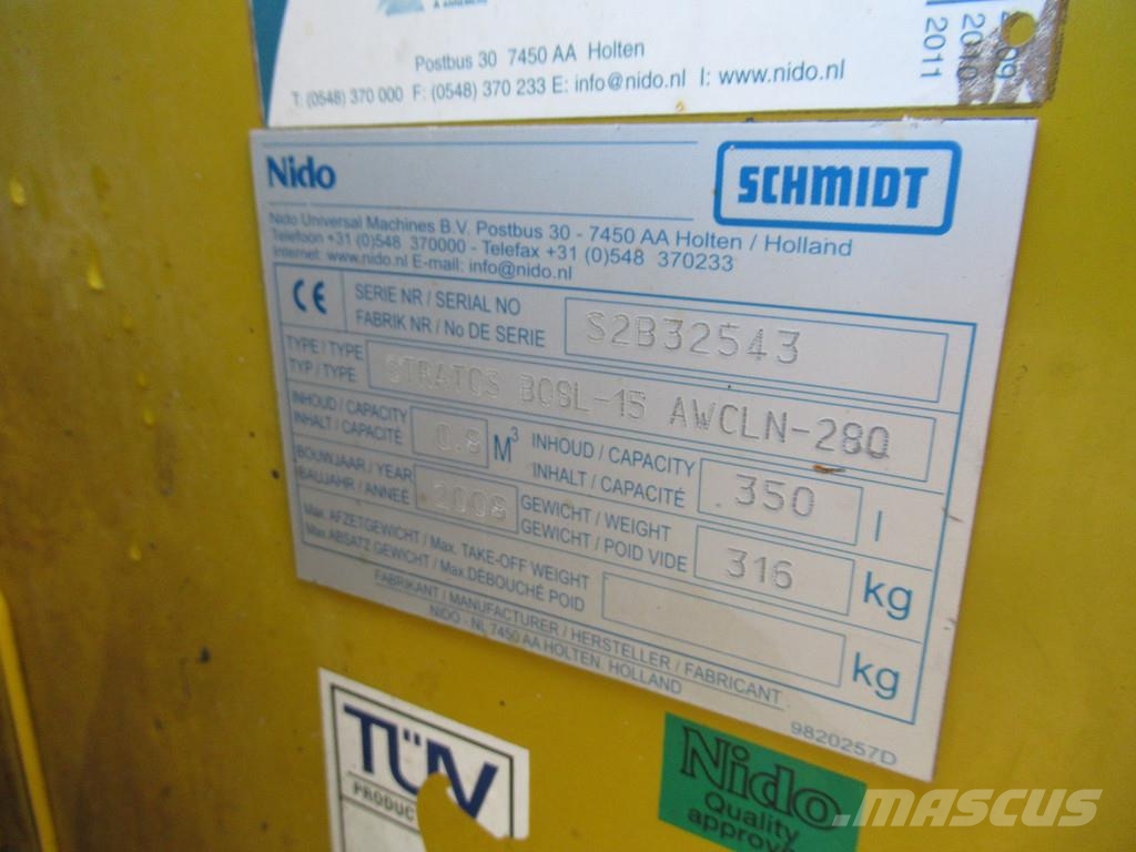 Nido STRATOS B08-L AWCLN-280 Saltspreader Salzstreuer z Sand- und Salzstreuer