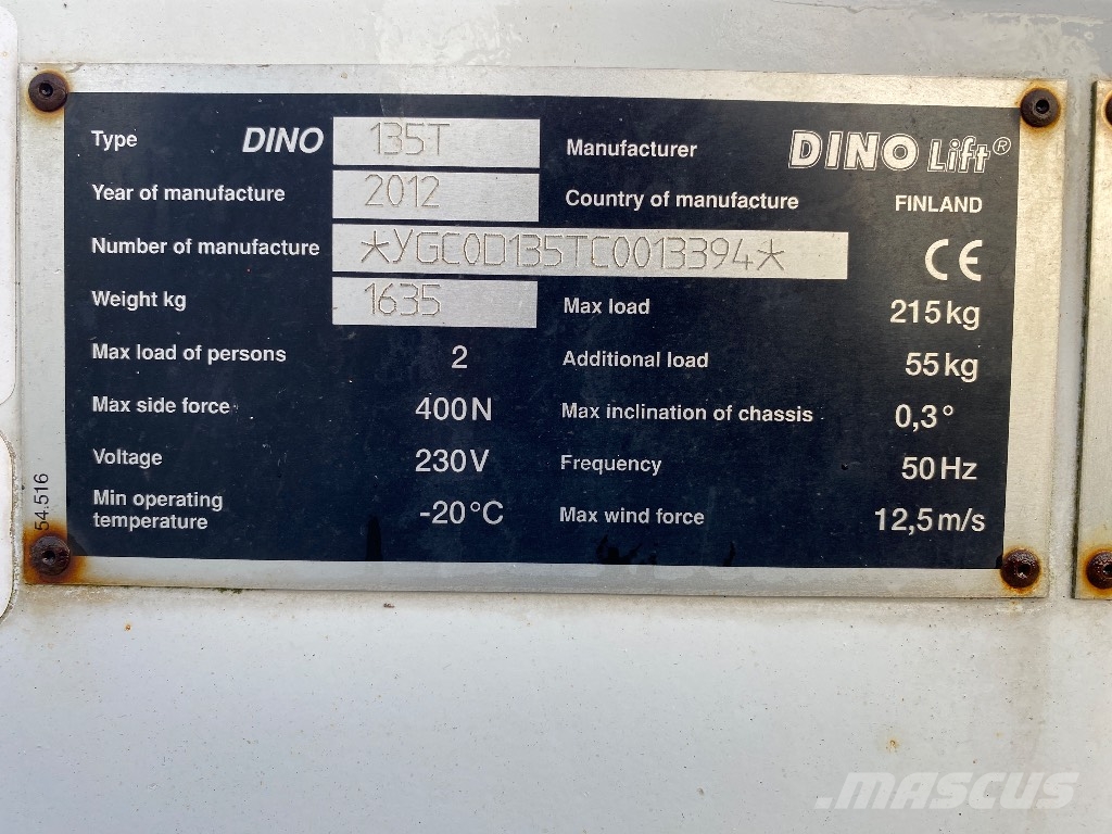 Dino 135 T Vučne prikolice se podiznom košarom