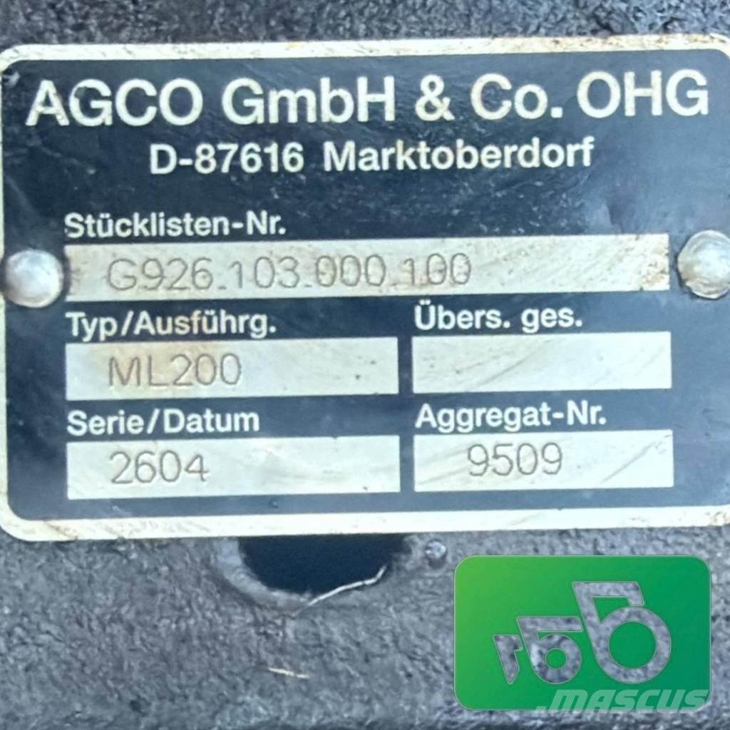Fendt 926 Vario Vario box ML200 G926.103.000.100 AGCO Трансмиссии