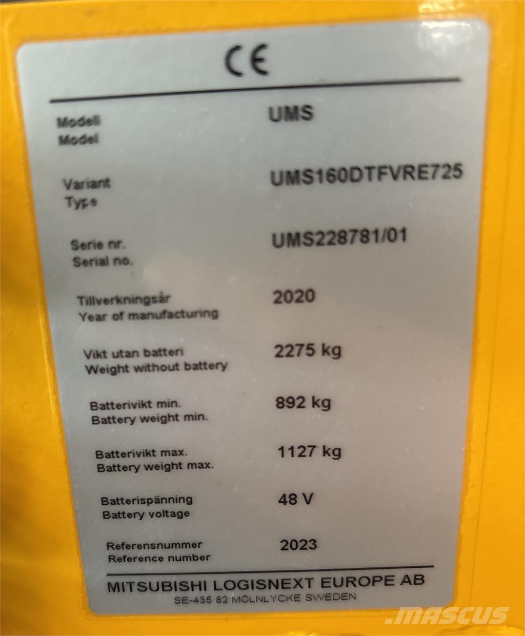 Atlet UMS160 Reach truck