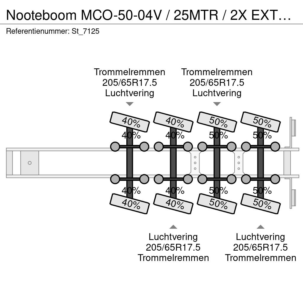 Nooteboom MCO-50-04V / 25MTR / 2X EXTENDABLE / MEGA / LOWDEC Нискотоварни полуремаркета