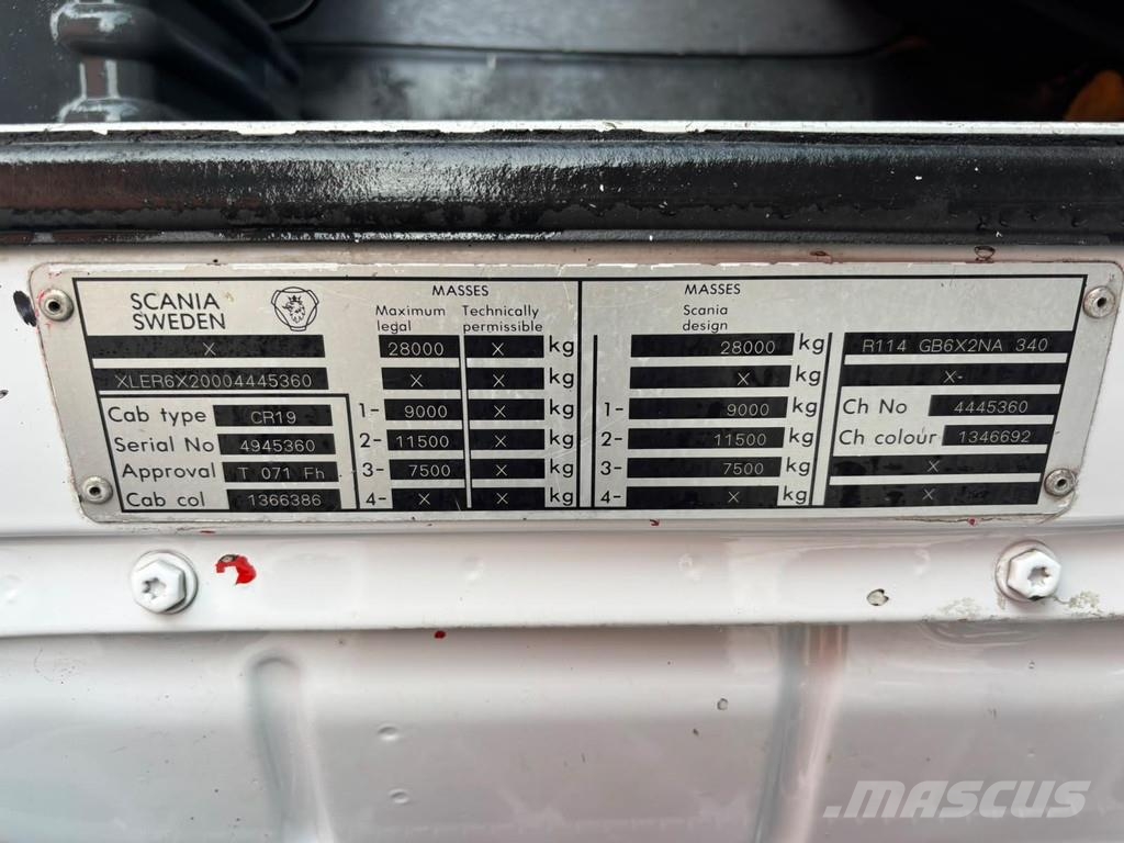 Scania R 114 6x2 PK 24500 / PLATFORM L=6878 mm Smagās mašīnas ar celtni