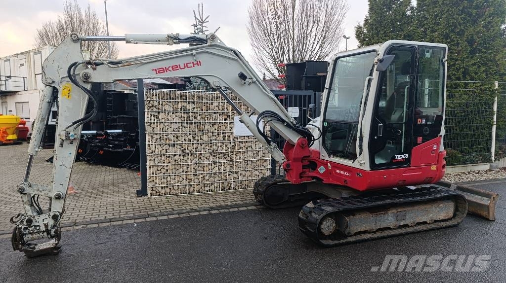 Takeuchi TB 260 Powertilt und Schnellwechsler MS 03, Radio Mini excavators < 7t (Mini diggers)